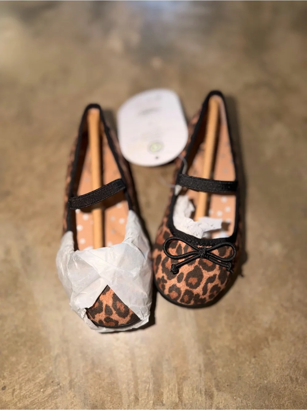 Wonder Nation Leopard Mary Jane Ballet Flats Girls Size 7 Toddler NWT School